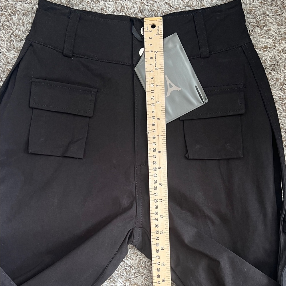NWT MANIERE DE VOIR Carpenter Cargo Trousers Black Pants in Size 4 - Picture 13 of 16